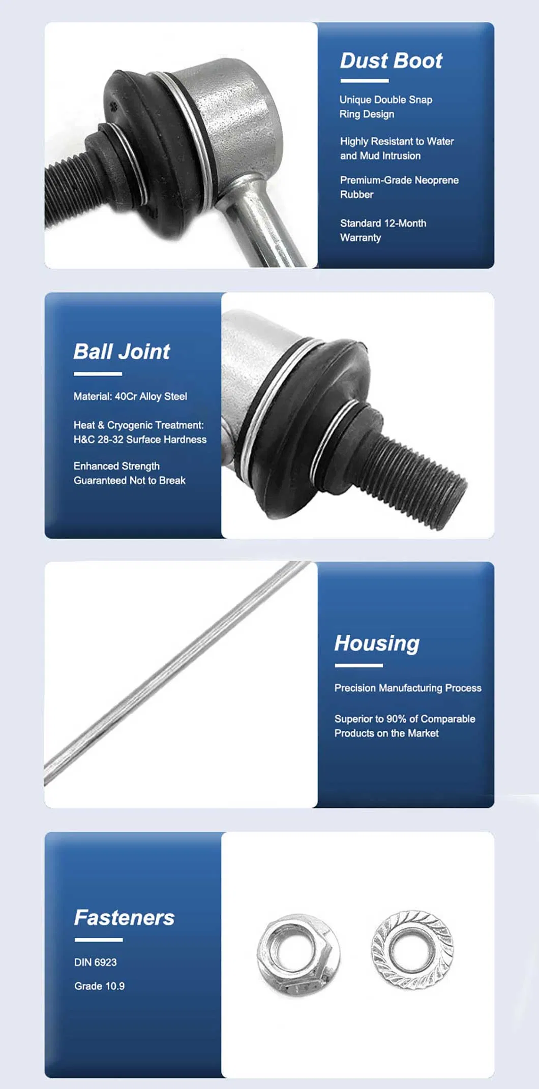 Suspension Autoteile hinten links rechts Stabilisator Stange Stange 