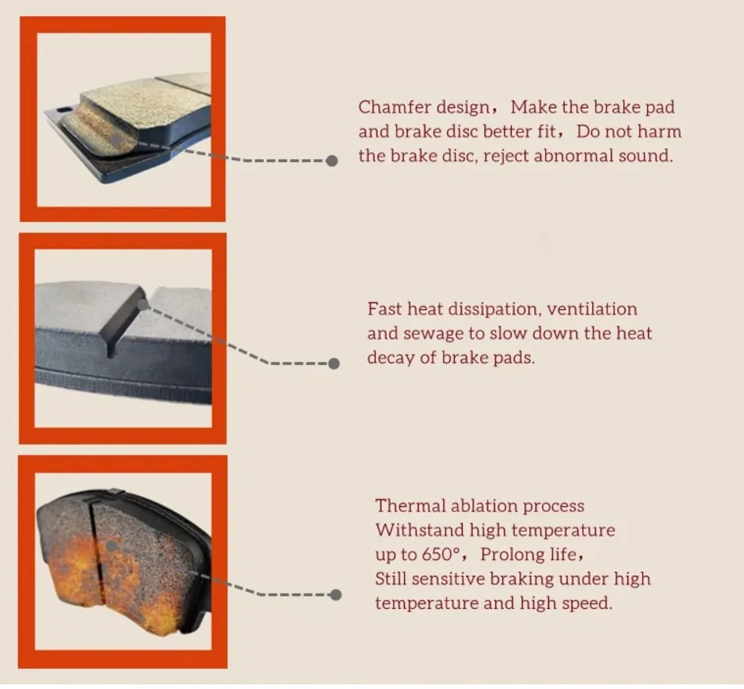 Japanische Auto Auto Auto Ersatzteil Metall Keramikbremspolster 