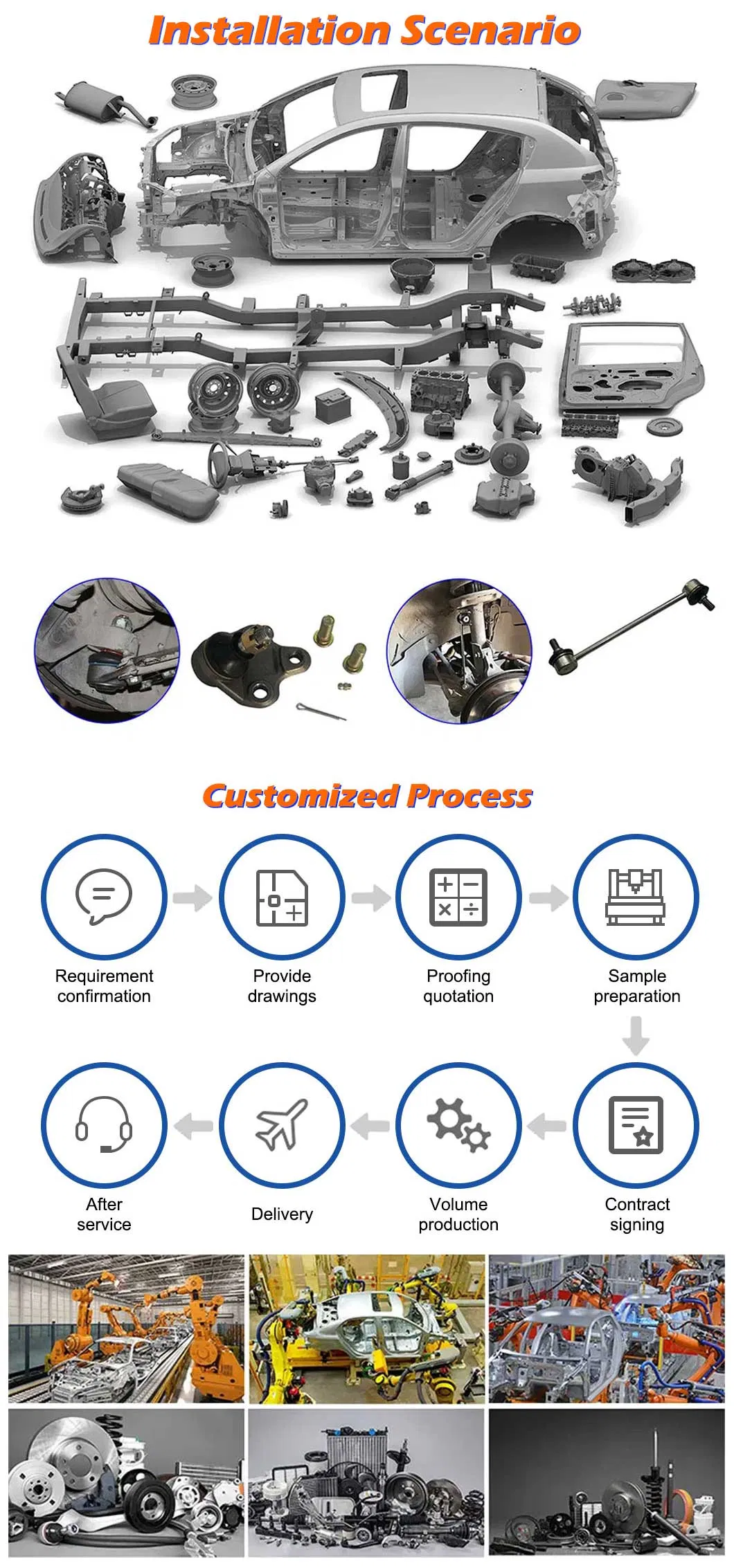 44250-60060 Servolenkungsregalhydrauliklenker für Toyota-
